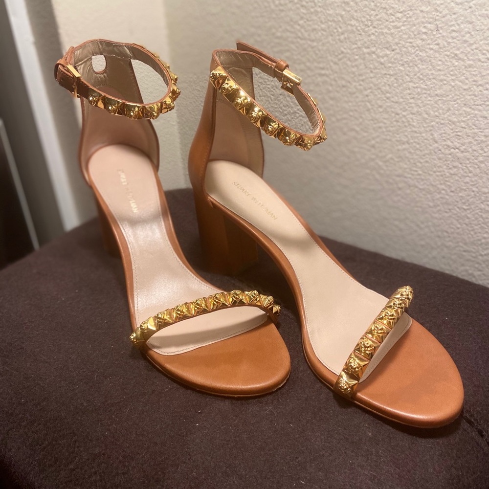 Stuart Weitzman Leather Heels Size 10